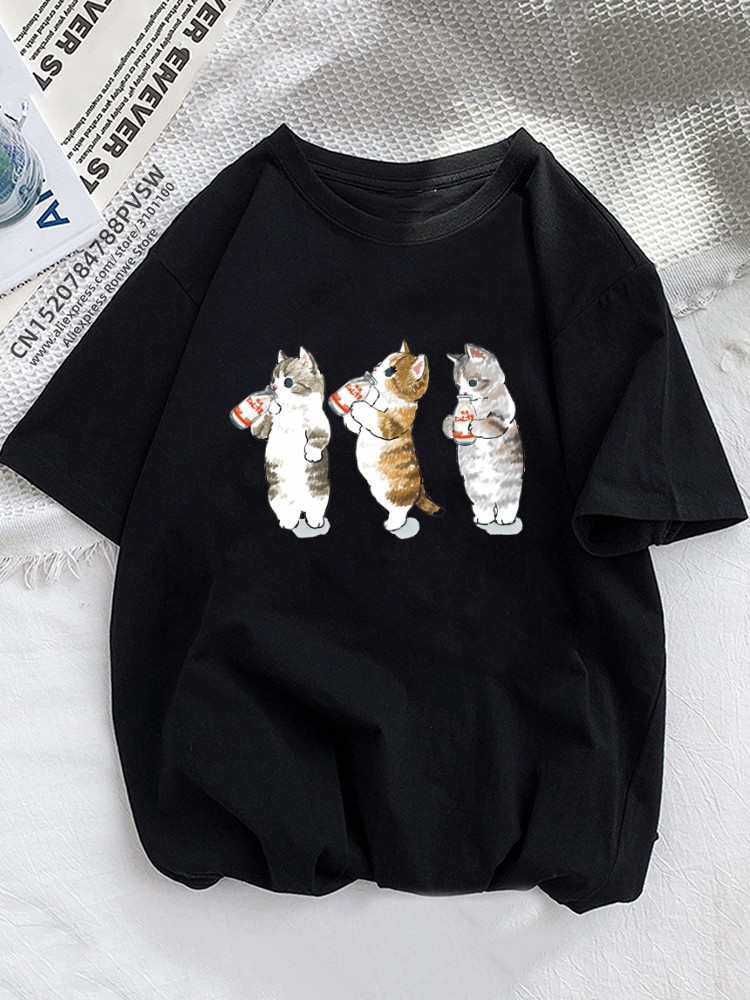 Women'S Fashion In The 90S - Funny Orange Cats Summer Women T-shirts