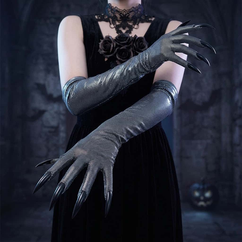 Women Fashion Gloves - 2026 Moon Girl Y2K Gothic Long