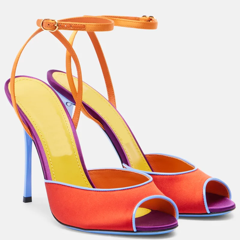 Satin Mixed Colors Peep Toe Sa - Women Fashion Nova 评论和价格