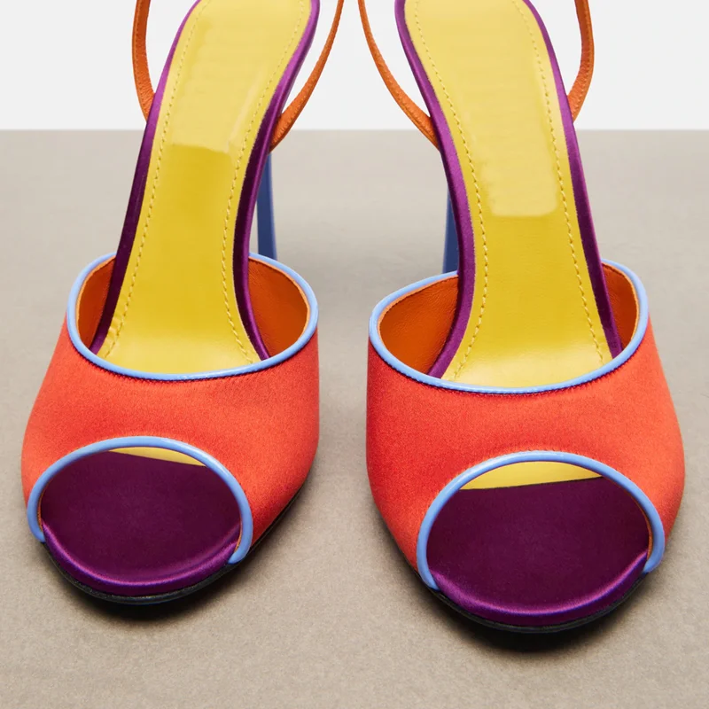 Satin Mixed Colors Peep Toe Sa - Women Fashion Nova 评论和价格