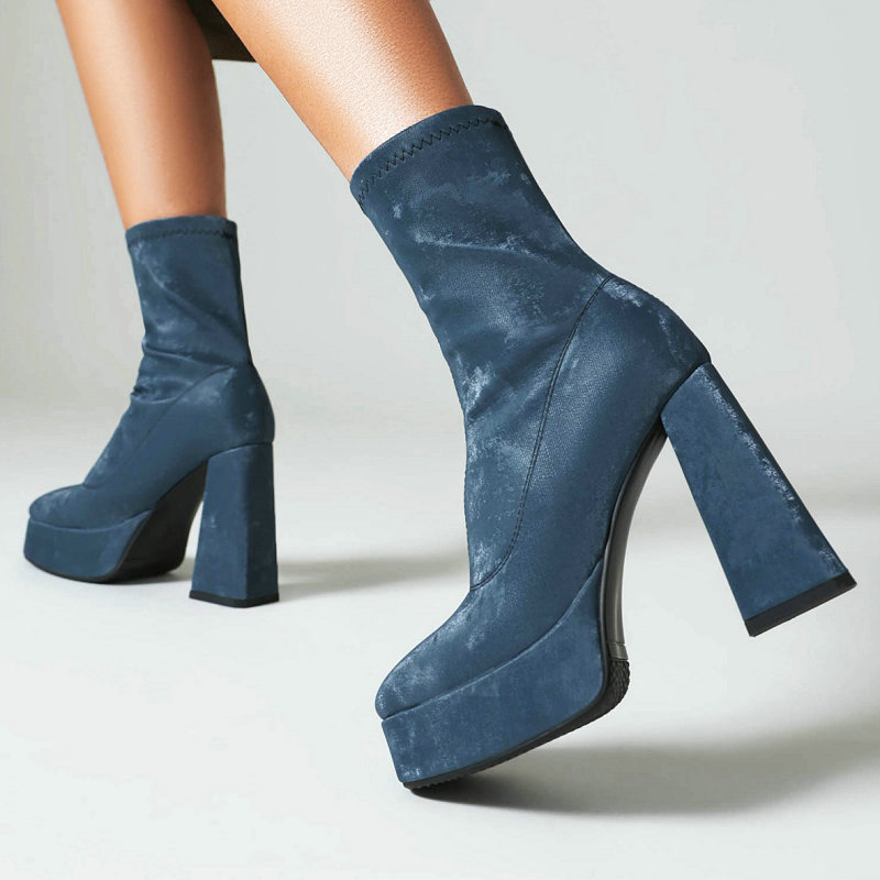 Trend Dark Blue Brown Mature L - Women'S Fashion Socks 评论和价格
