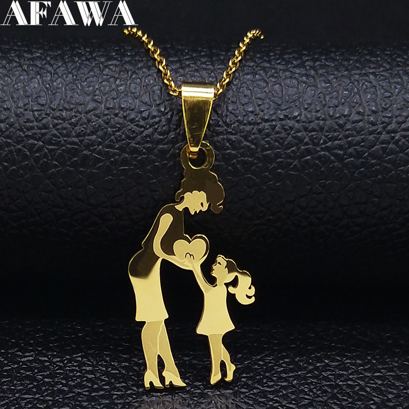 Mum Girl Stainless Steel Neckl - Women'S Day Fashion Show 评论和价格