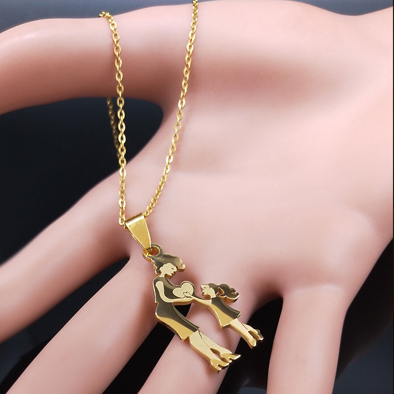 Mum Girl Stainless Steel Neckl - Women'S Day Fashion Show 评论和价格