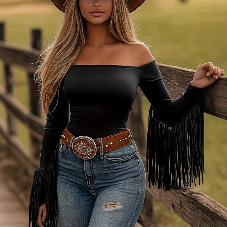 Women Clothes Blouse Fringe De - Women Fashion Styles 评论和价格