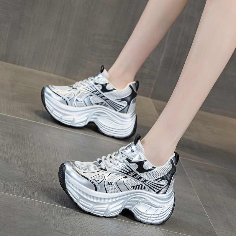 8cm Hidden Height Increasing P - Sneakers Fashion Women 评论和价格