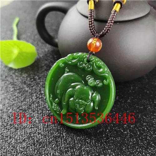 Natural Green Chinese Pig Carv - Women'S Fashion Jewellery 评论和价格