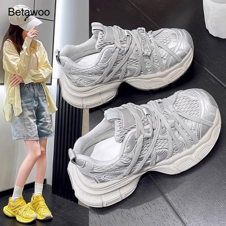 Women's Fashion Mesh Platform  - Women'S Yellow Fashion Sneakers 评论和价格