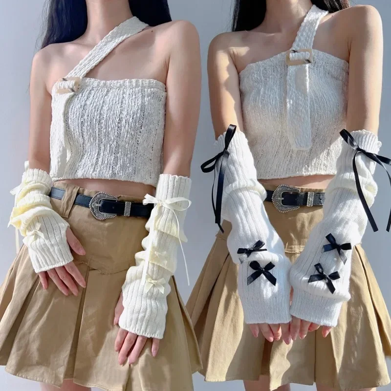 Female Y2K Fashion Arm Warmers - Women Fashion Gloves 评论和价格