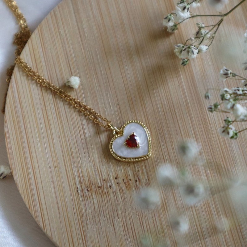Classical White Enamel Red Zir - Women'S Day Fashion Show 评论和价格