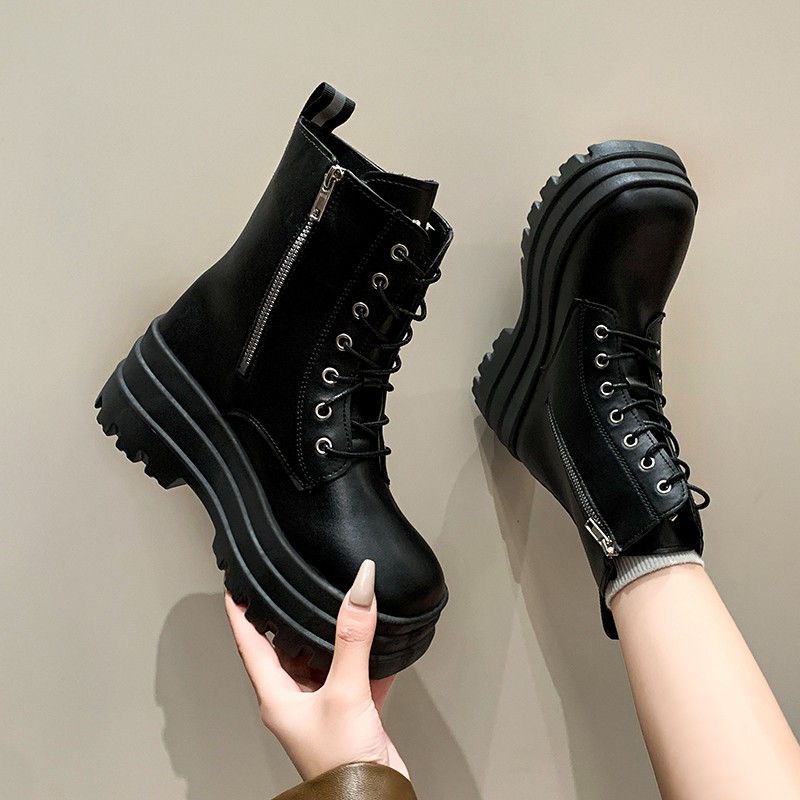 Fall/Winter New Side Zip Platf - Women'S Fashion Socks 评论和价格