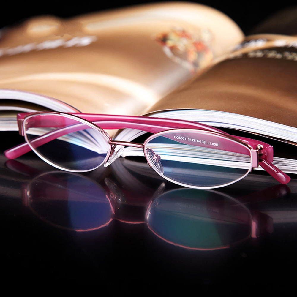 Semi-Rim Tr90 Leg  Anti-Fatigu - Women'S Fashion Glasses With Clear Lenses 评论和价格