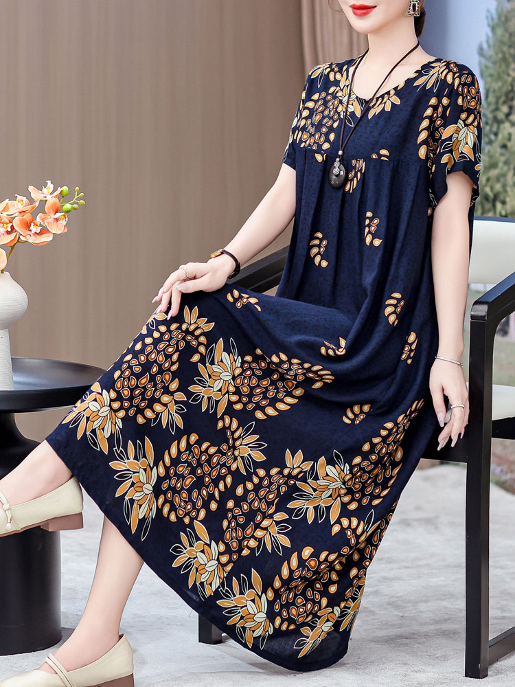 Elegant Mid-Length Cotton Silk - Women Fashion Over The Years 评论和价格