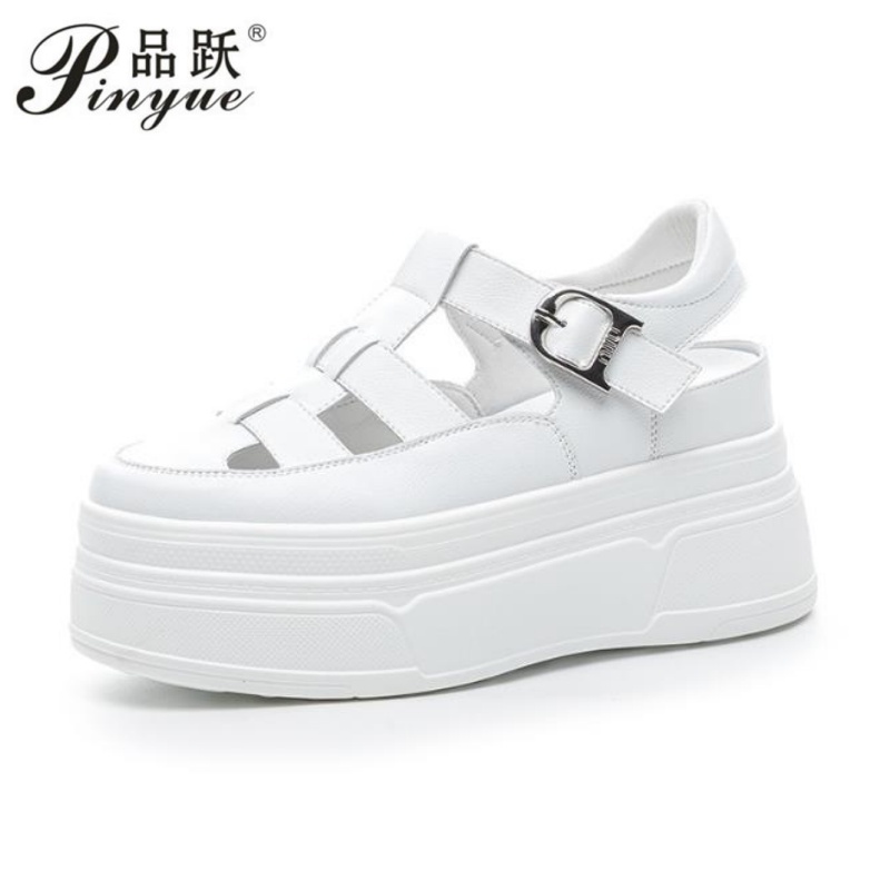 8.5cm Hollow Full Cow Genuine  - Sneakers Fashion Women 评论和价格
