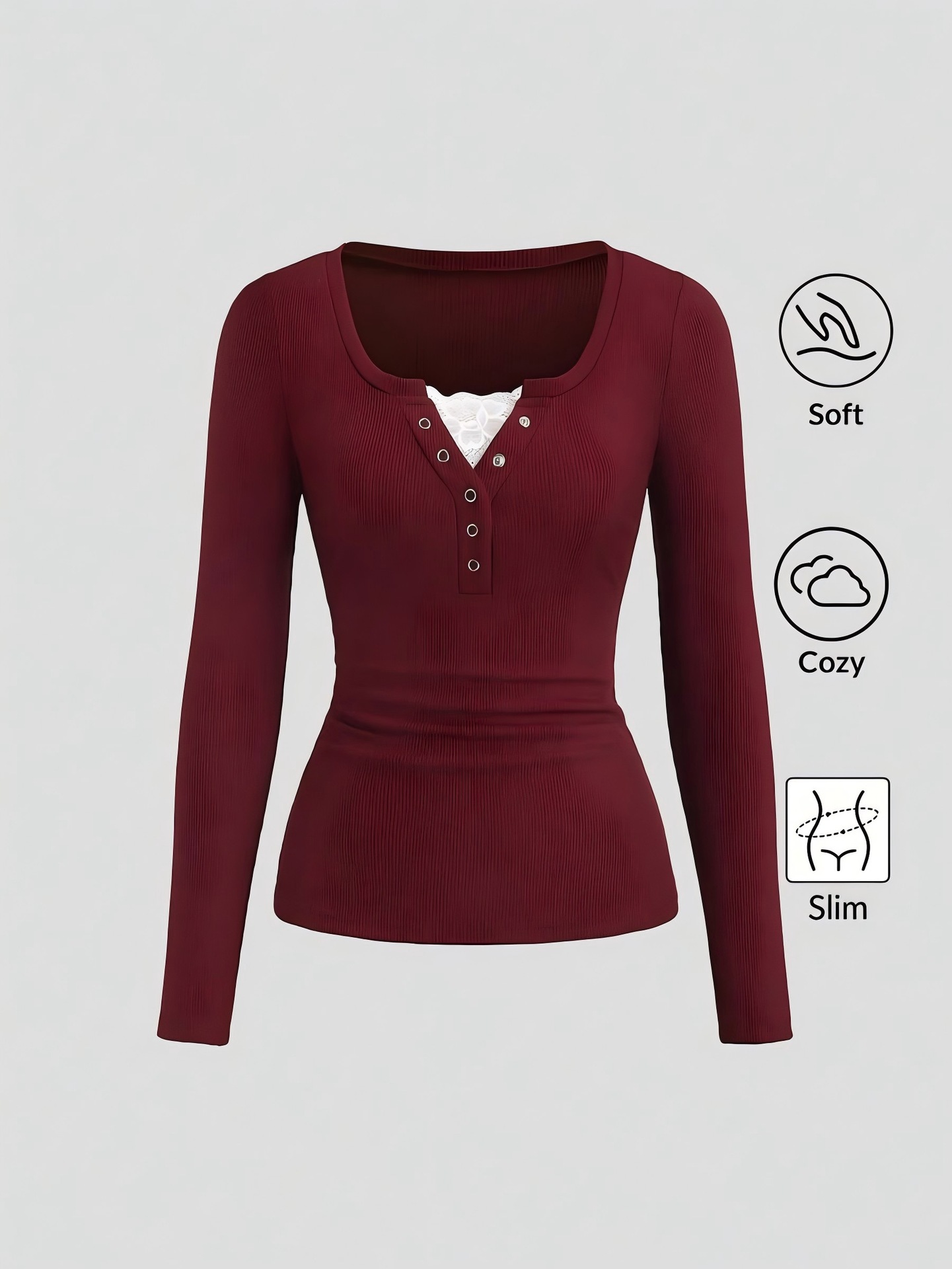 Women American Henley V Neck B - Women Fashion Styles 评论和价格