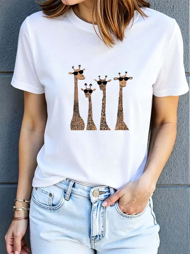 Fashion Cute Giraffe Print Wom - Women'S Fashion In The 90S 评论和价格