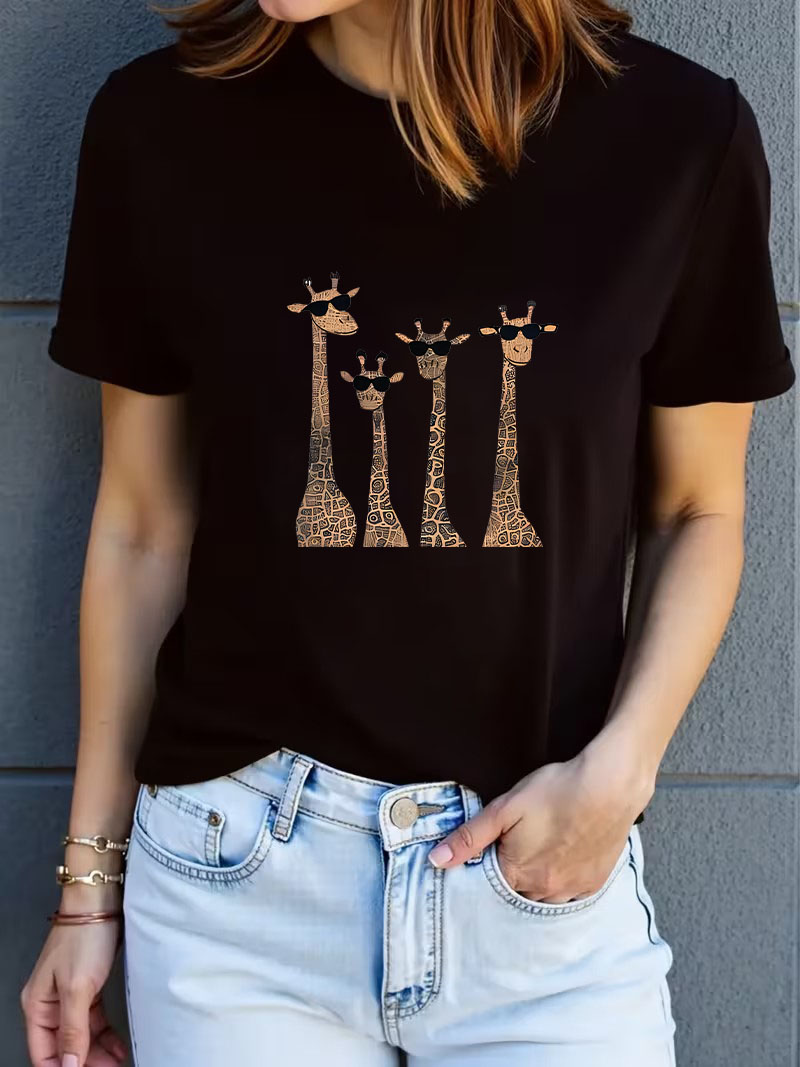 Fashion Cute Giraffe Print Wom - Women'S Fashion In The 90S 评论和价格