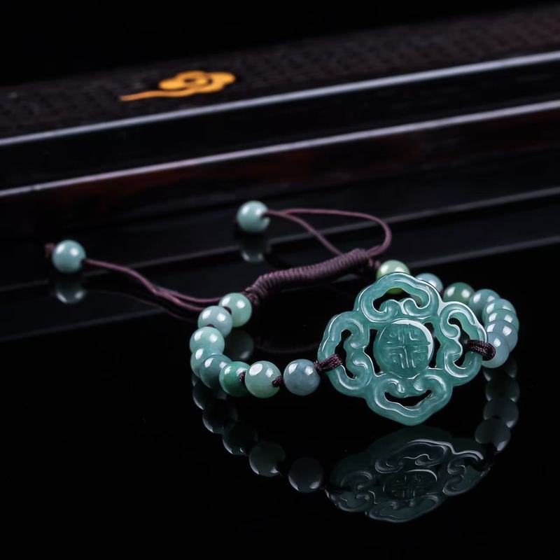 Natural Jadeite A-grade Bracel - Women And Men Fashion 评论和价格