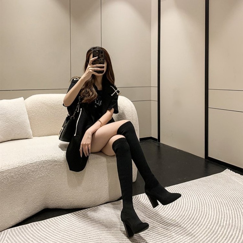 Women Over The Knee Boots Poin - Women'S Fashion Socks 评论和价格