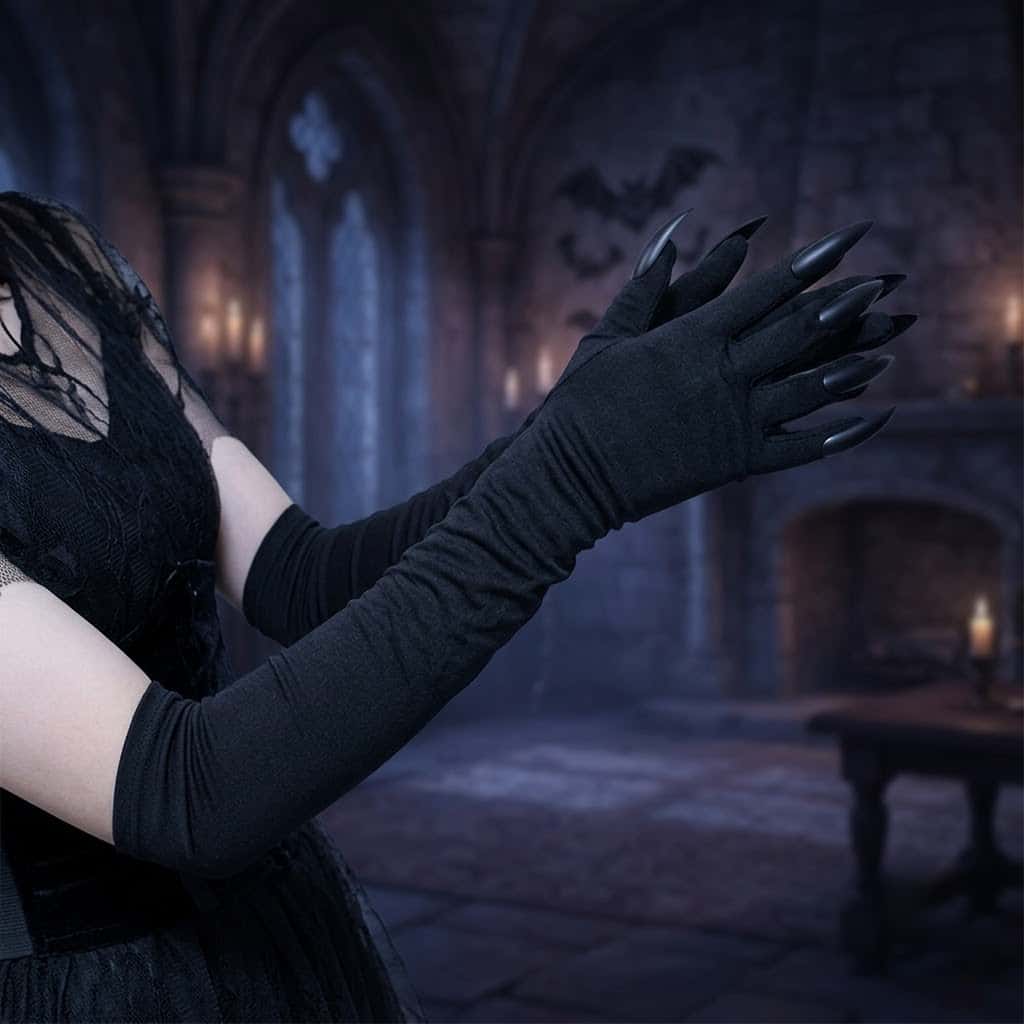 2026 Moon Girl Y2K Gothic Long - Women Fashion Gloves 评论和价格