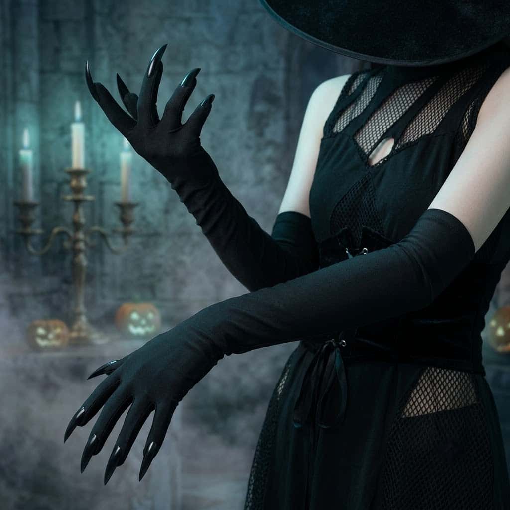 2026 Moon Girl Y2K Gothic Long - Women Fashion Gloves 评论和价格