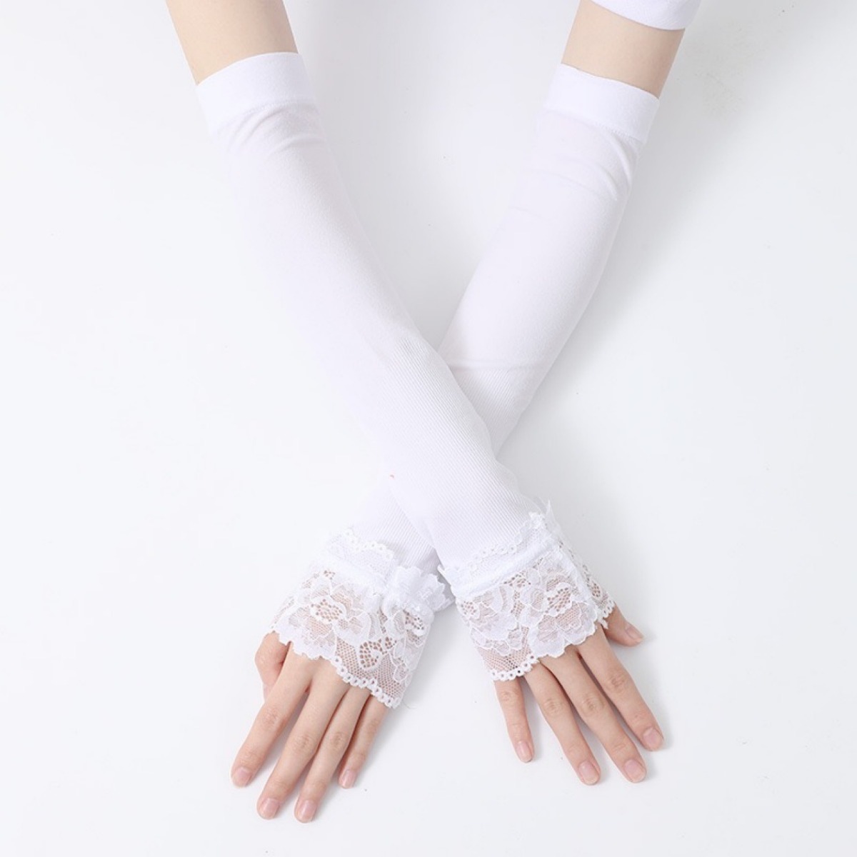 Women Long Elastic Arm Sleeve  - Women'S Fashion Gloves 评论和价格