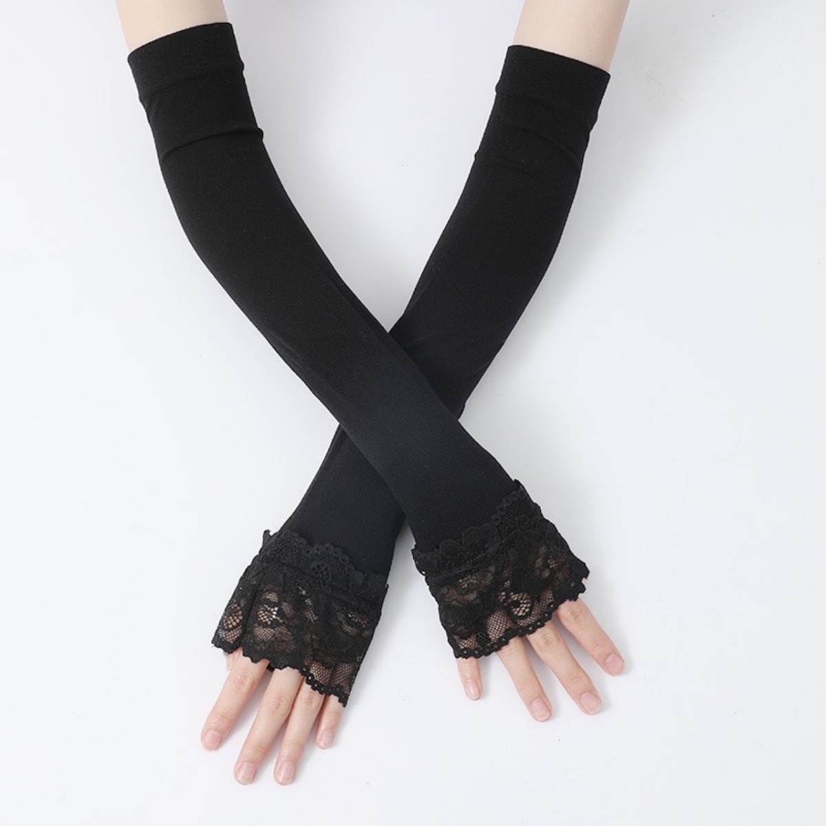 Women Long Elastic Arm Sleeve  - Women'S Fashion Gloves 评论和价格