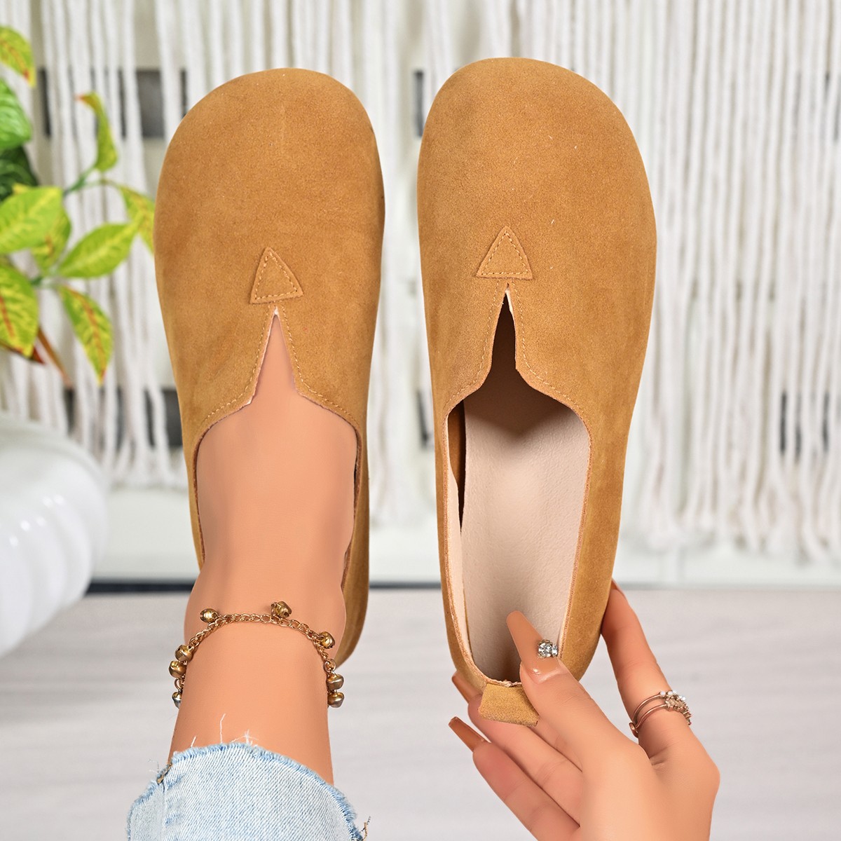 Women's Flat Shoes Slip-on Rou - Women'S Fashion Quick Delivery 评论和价格