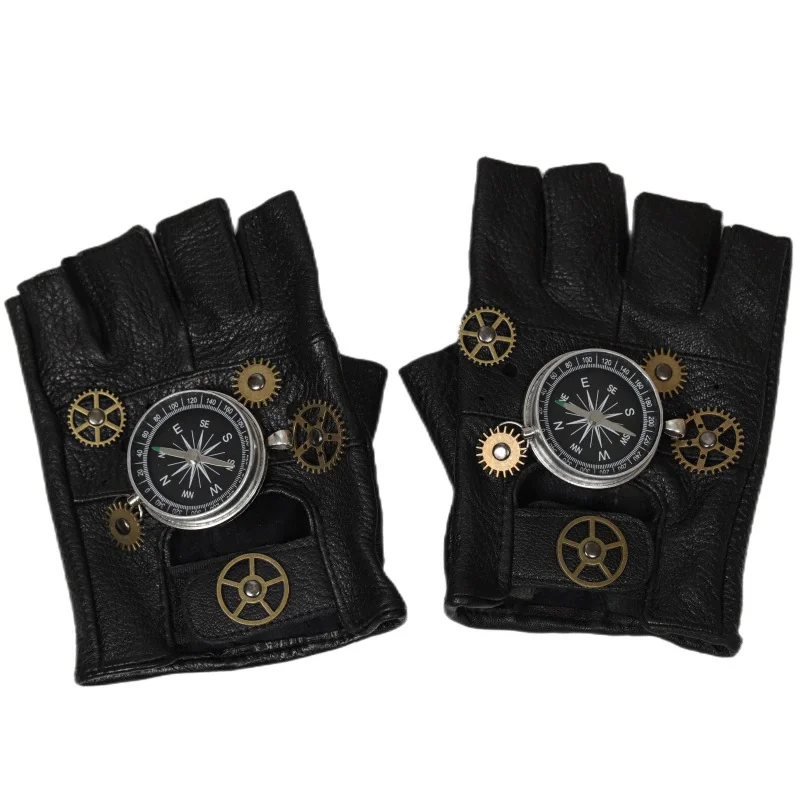 Steampunk PU Leather Fingerles - Women Fashion Gloves 评论和价格