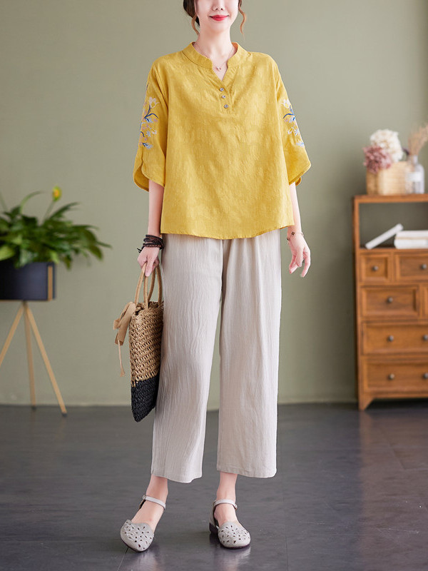 Elegant Embroidered Cotton Lin - Women Fashion Over The Years 评论和价格
