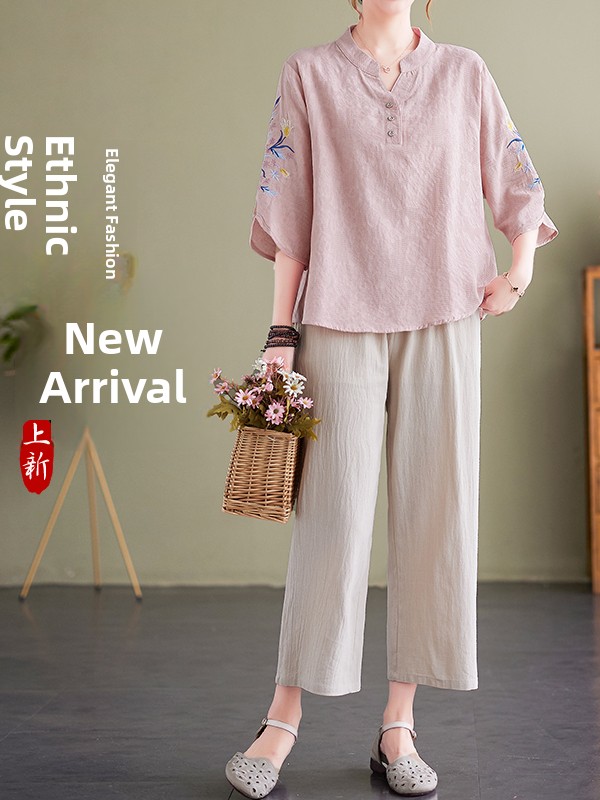 Elegant Embroidered Cotton Lin - Women Fashion Over The Years 评论和价格