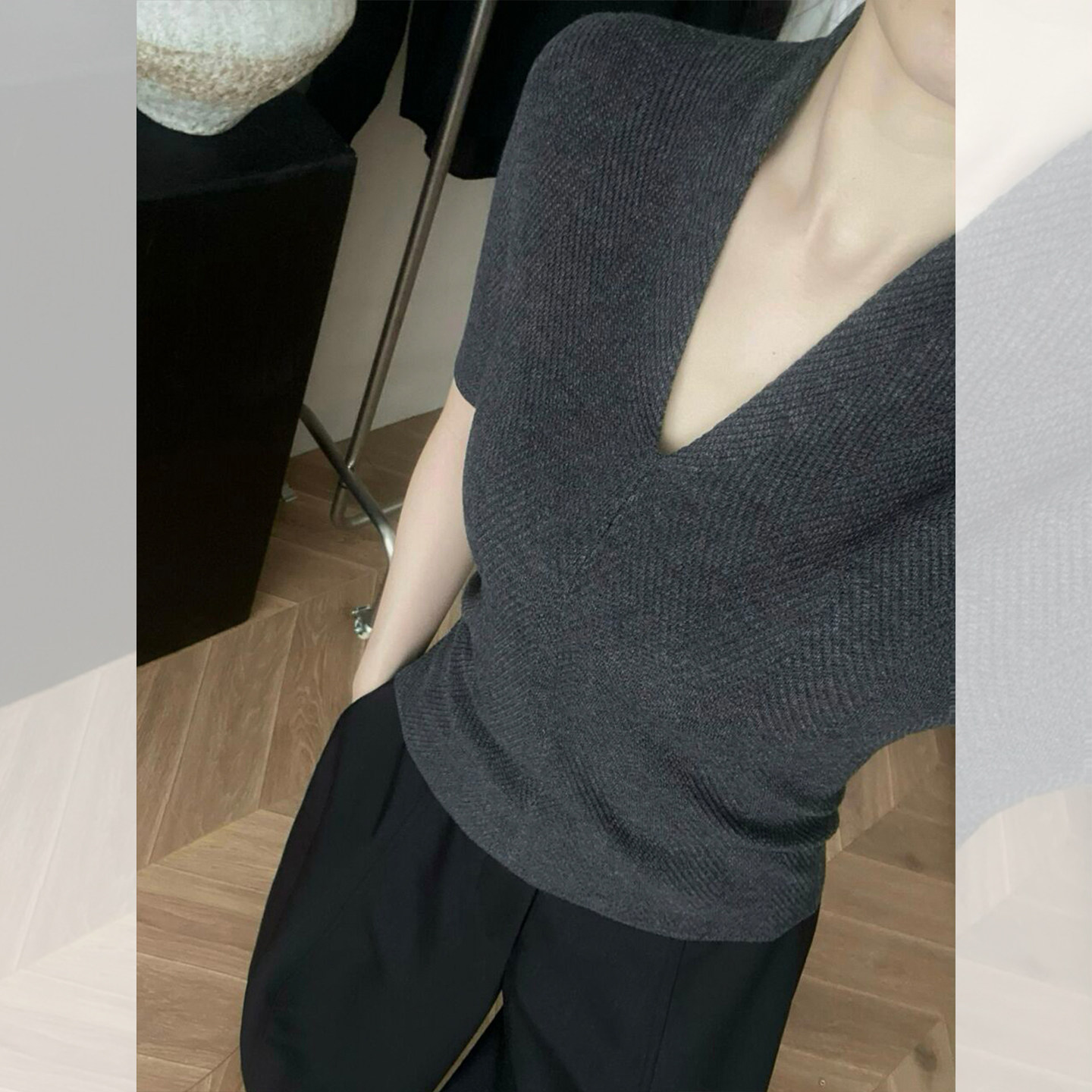 Light Luxury High-End White V- - Women Fashion Styles 评论和价格