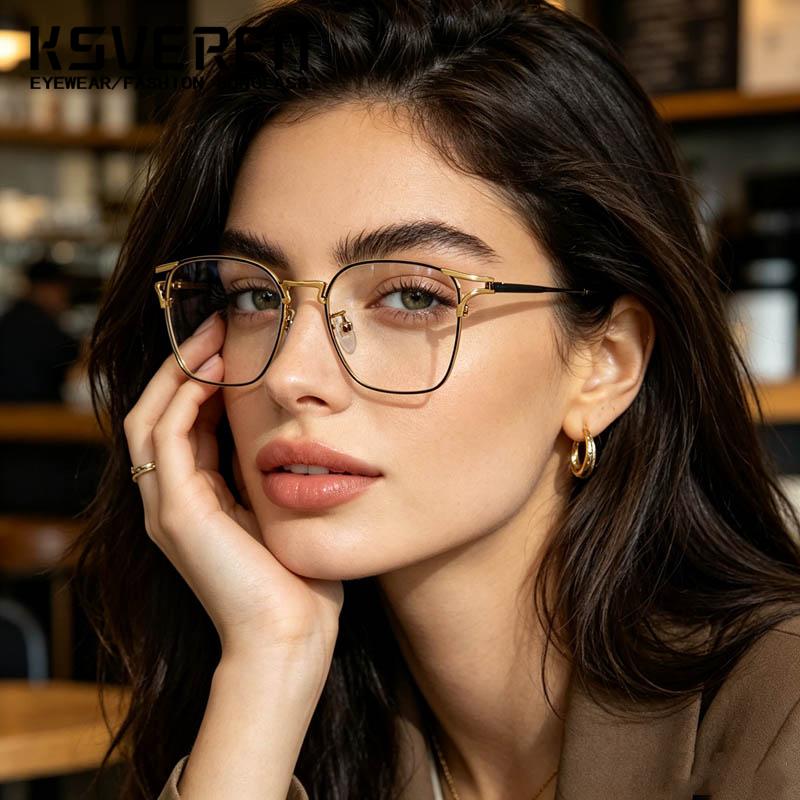 Designer Cat Ear Square Clear  - Women'S Fashion Glasses With Clear Lenses 评论和价格