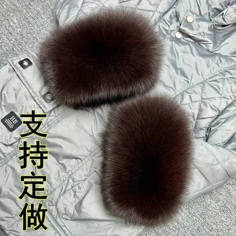 Ladies fox fur Arm Warmers Set - Women Fashion Gloves 评论和价格