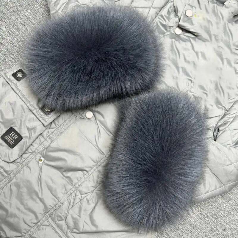 Ladies fox fur Arm Warmers Set - Women Fashion Gloves 评论和价格