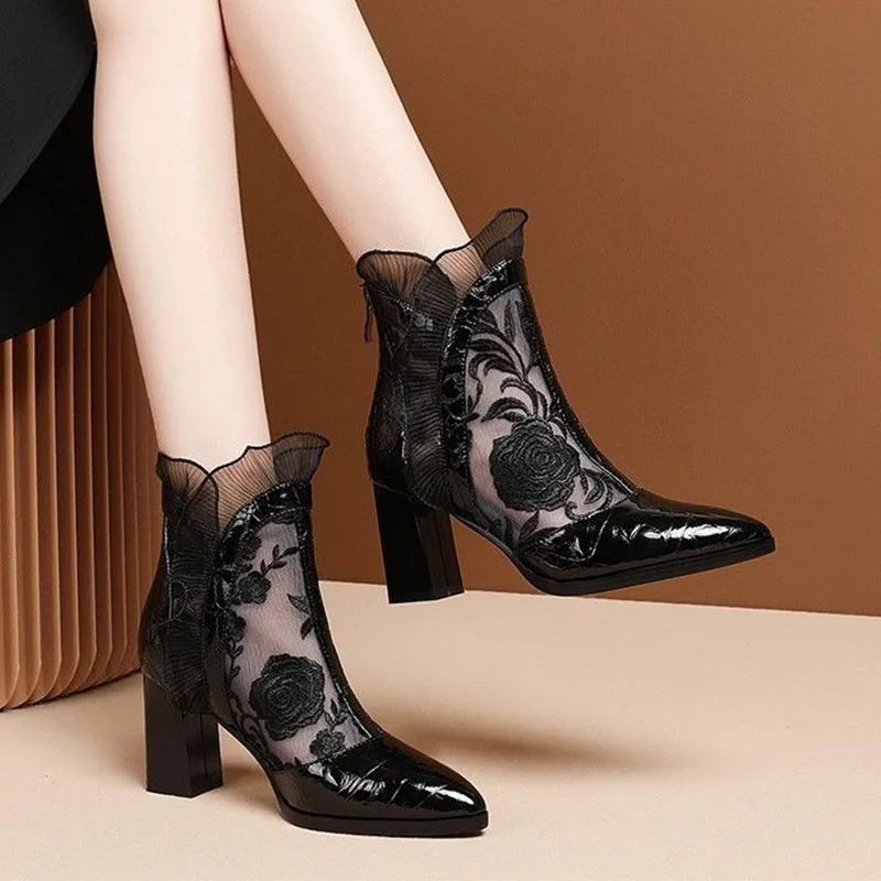 High Heels Women Sexy Embroide - Floral Summer Dress 评论和价格