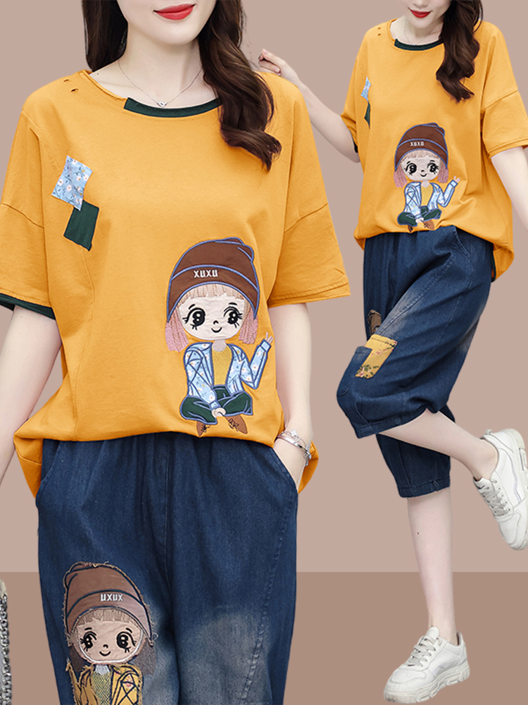 Fashionable Patchwork Short Sl - Women Fashion Over The Years 评论和价格