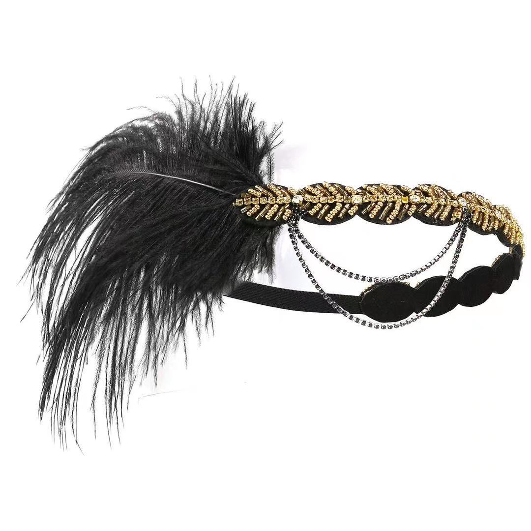 Peacock Feather Elastic Hair B - Women'S Fashion In The 1920S 评论和价格
