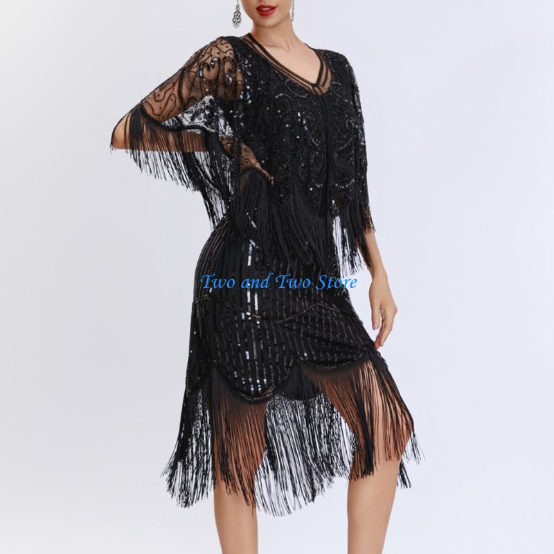 HX6F Sparkling Sequined Capele - Women'S Fashion In The 1920S 评论和价格