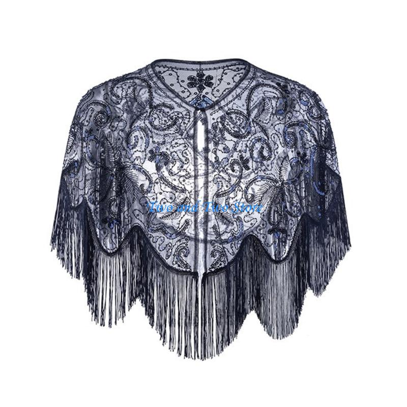 HX6F Sparkling Sequined Capele - Women'S Fashion In The 1920S 评论和价格