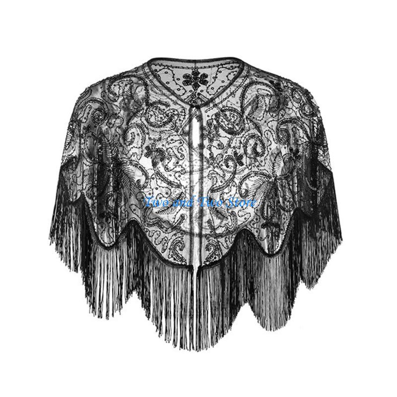 HX6F Sparkling Sequined Capele - Women'S Fashion In The 1920S 评论和价格