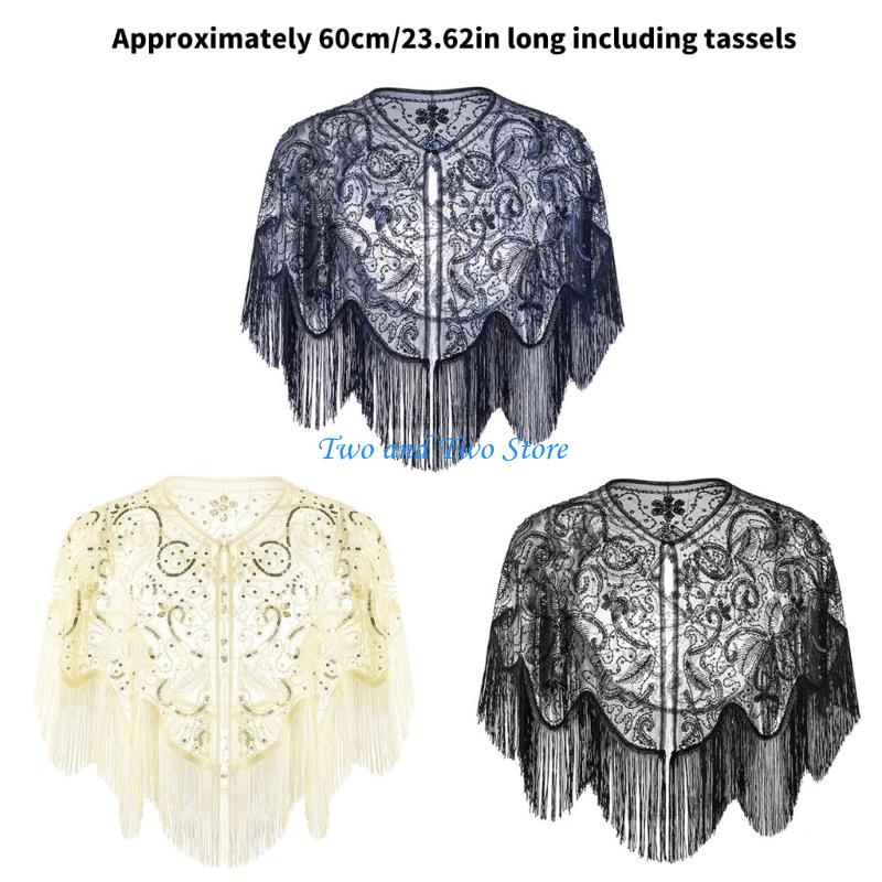 HX6F Sparkling Sequined Capele - Women'S Fashion In The 1920S 评论和价格