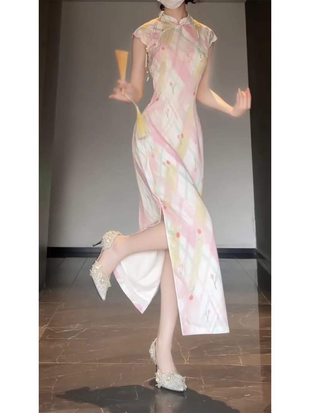 Chinese Style Modern Floral Im - Floral Summer Dress 评论和价格