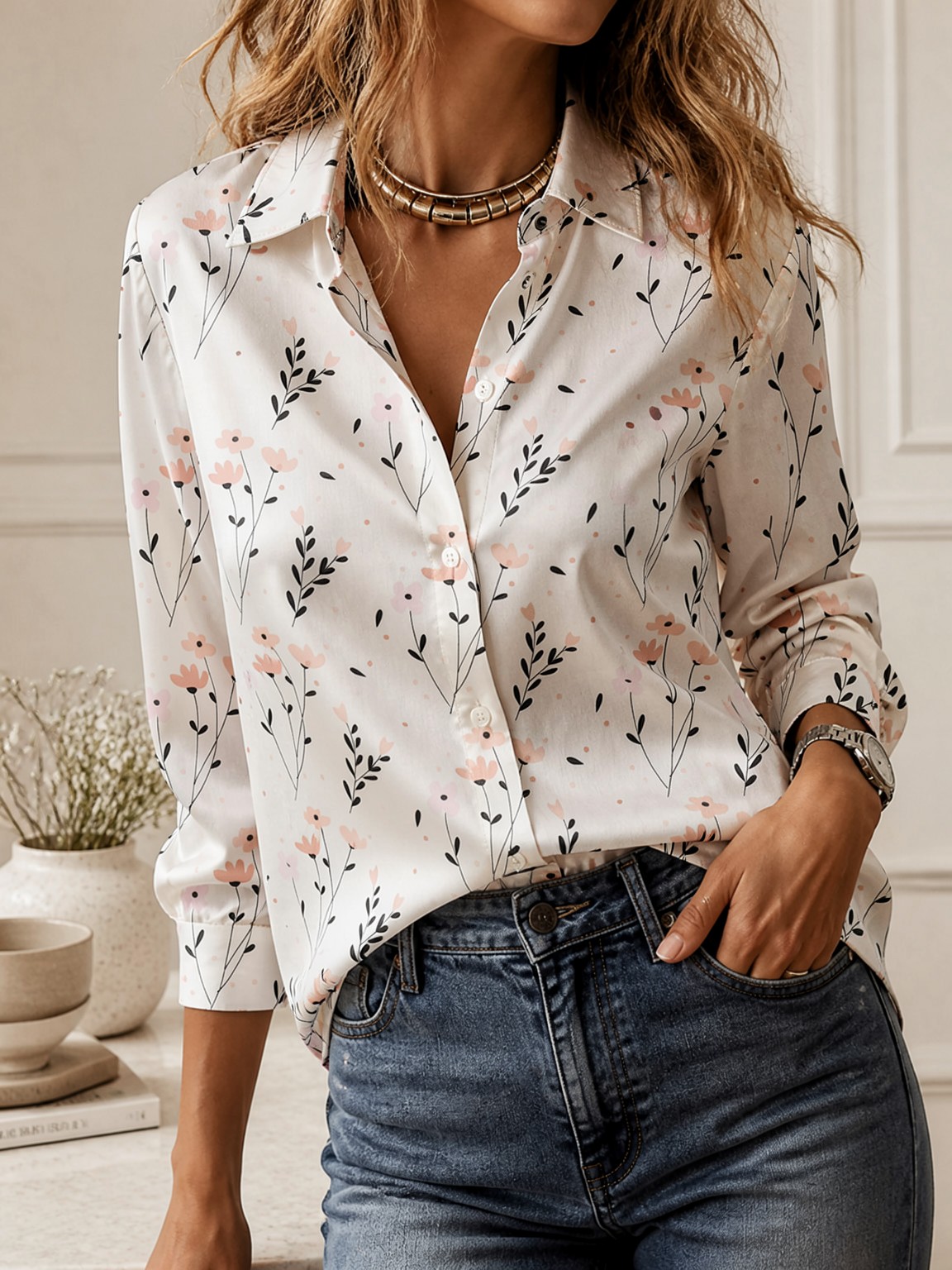 2026Minimalist Button Down Lon - Women Fashion Styles 评论和价格